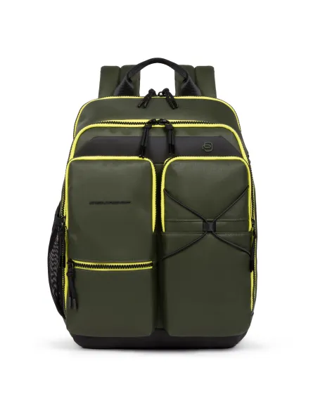 Computer backpack in recycled fabric Otello