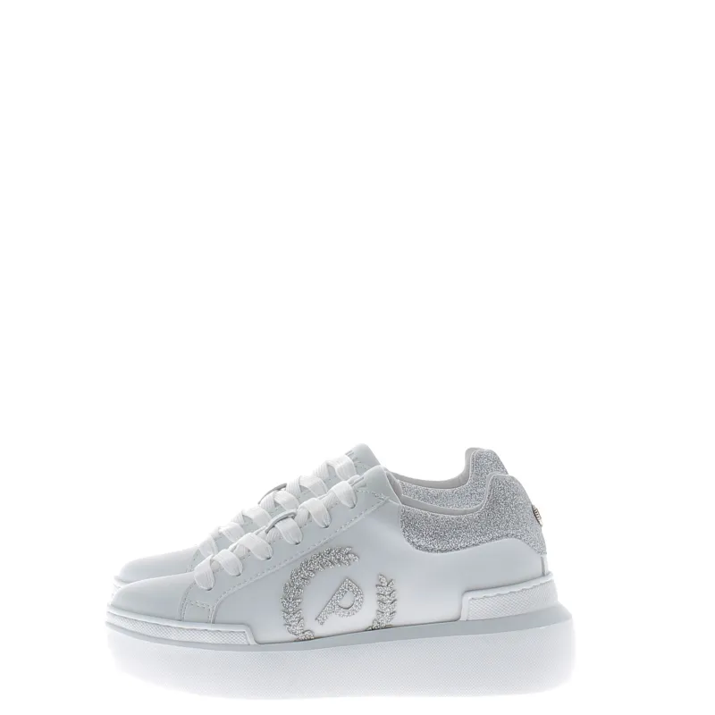 Pollini Sneakers with glitter silver 2