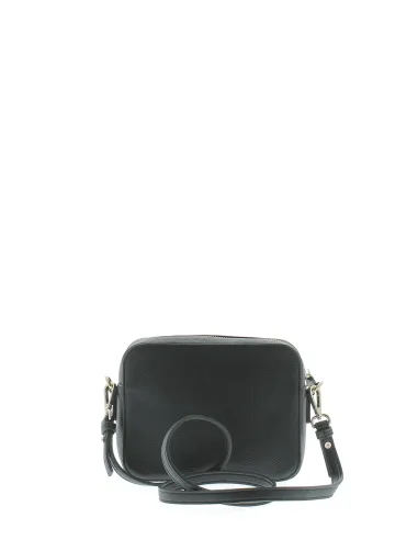 Tracolla con apertura con zip Trussardi nera vista da dietro