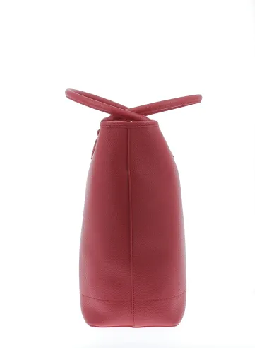 Shopping grande verticale Trussardi  rossa laterale