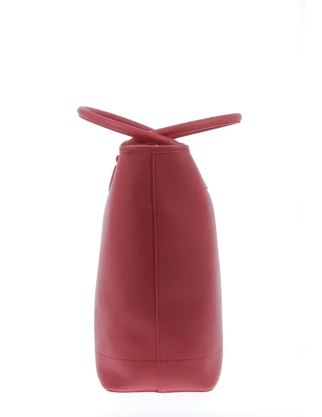 Shopping grande verticale Trussardi  rossa laterale