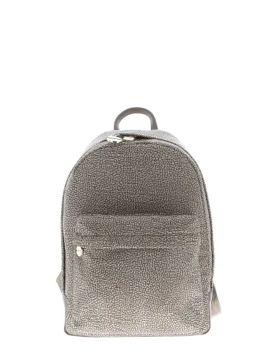 Zaino Borbonese con tasca frontale 934105I15 beige-marrone