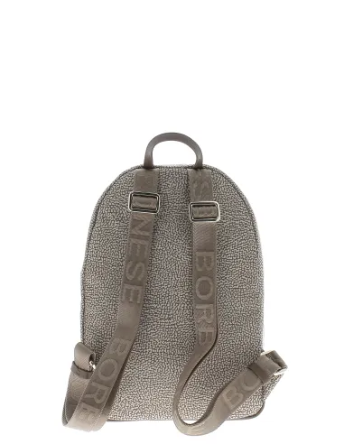 Zaino Borbonese con tasca frontale 934105I15 beige-marrone laterale dettagli