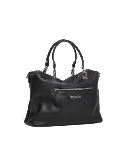 Borsa a mano reversibile Braccialini Jennifer nera B14851 TY LATERALE