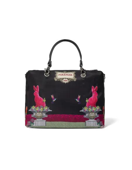 Borsa a mano reversibile Braccialini Jennifer nera B14851 TY REVERSE POSTERIORE