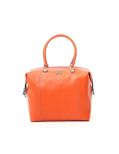 Convertible shopping bag in matt leather