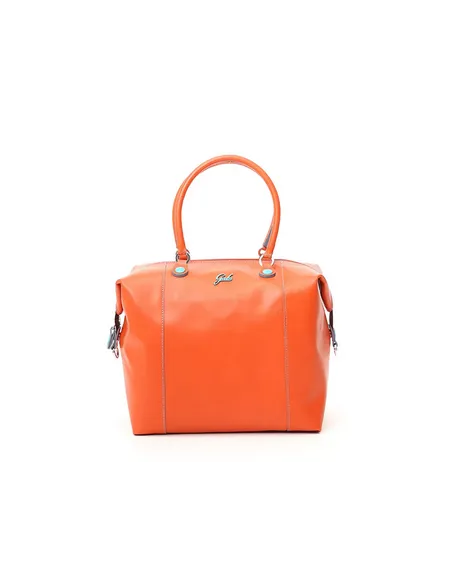 Convertible shopping bag in matt leather
