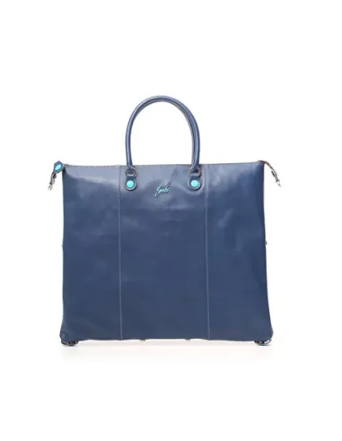Convertible shopping bag in matt leather