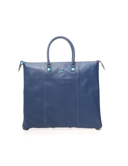 Convertible shopping bag in matt leather
