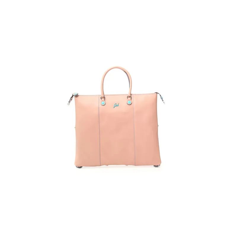 Convertible shopping bag in matt leather 2