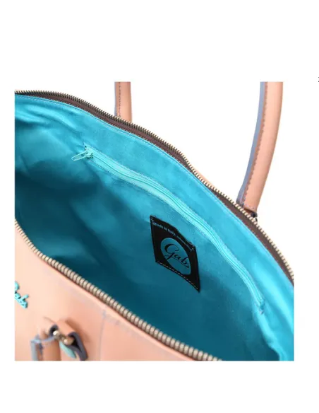 Convertible shopping bag in matt leather