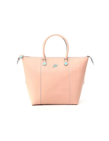 Convertible shopping bag in matt leather