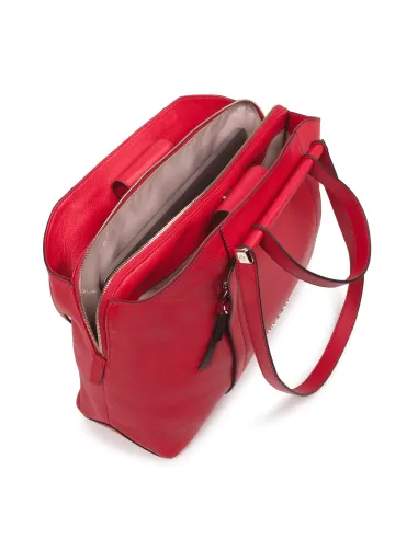 Damen-Ledertasche mit drei Fächern...