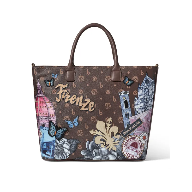 Large bag Braccialini Cartoline