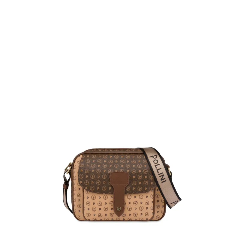 Pollini heritage Shoulder bag with zip closure brown