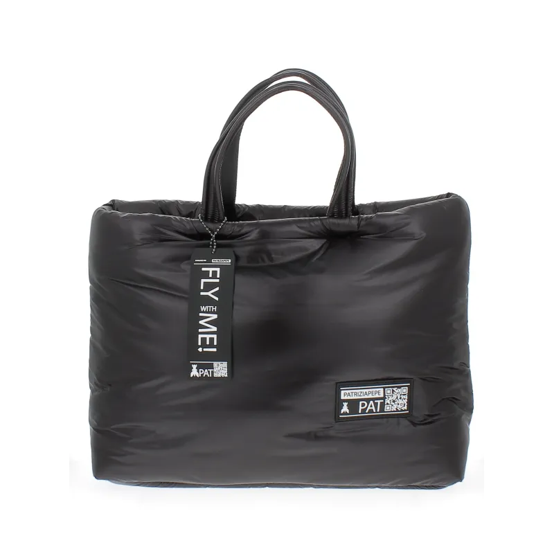 Patrizia Pepe Large shopping bag with a duvet effect