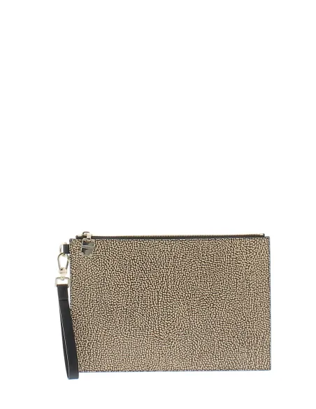 Borbonese flache Clutch-Tasche