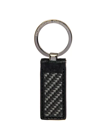 Porsche design Leather key ring with details in carbon fiber
