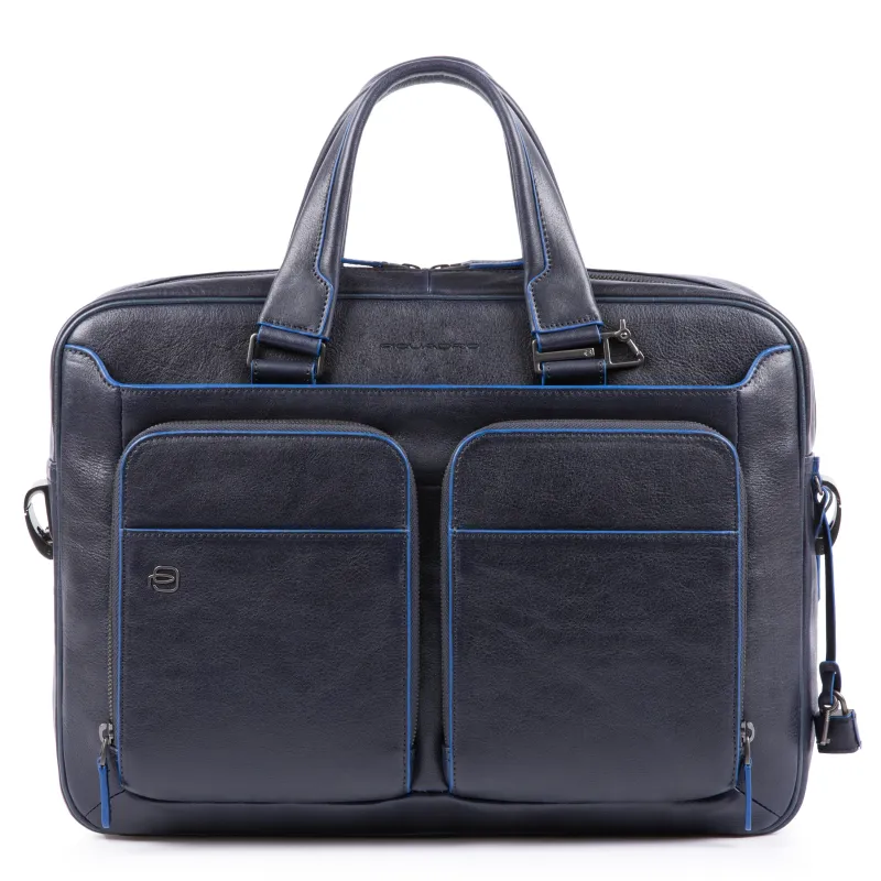 Piquadro B2S Two-handled briefcase with double pocket
