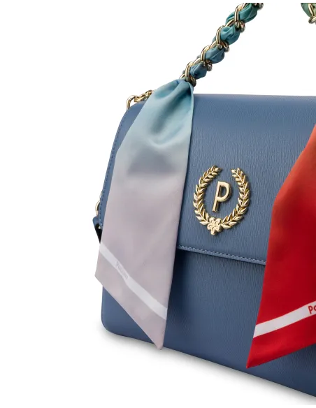 Pollini Damentasche mit Kettengriff mit Foulard