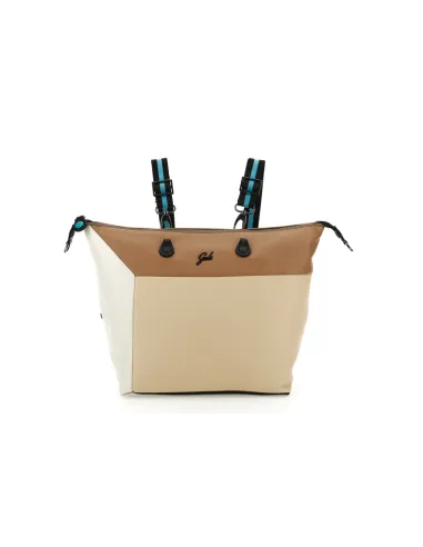 Multicoloured convertible leather bag