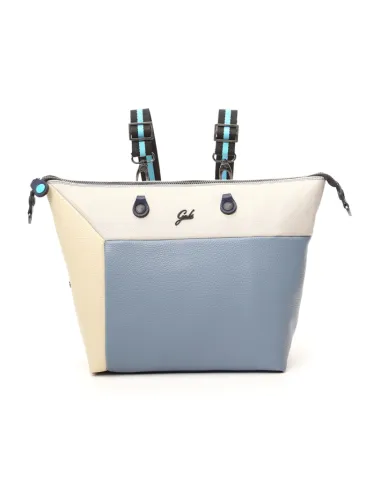 Multicoloured convertible leather bag