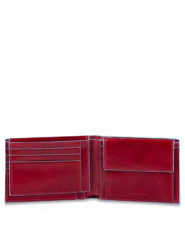 Portafogli Piquadro Blue Square PU1392B2R rosso aperto