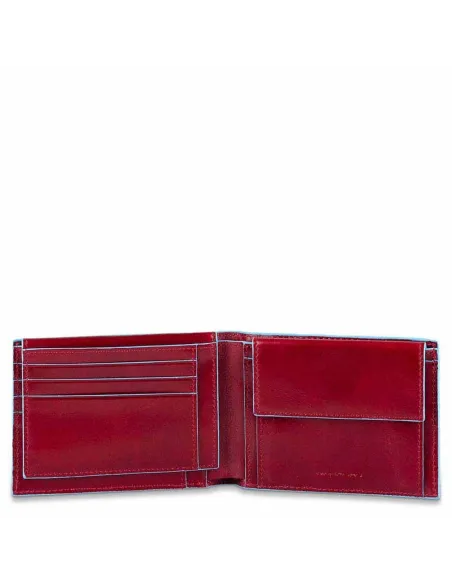 Portafogli Piquadro Blue Square PU1392B2R rosso aperto