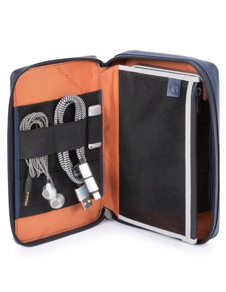 Kabel-Organizer Tasche Urban Piquadro Blau/Grau