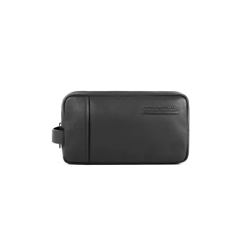 Piquadro Akron Leather Necessaire black