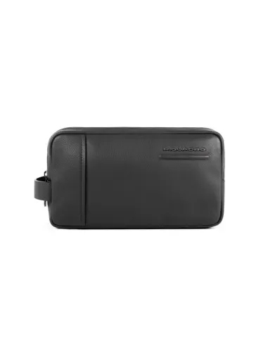 Piquadro Akron Leather Necessaire black