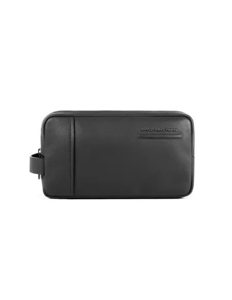 Piquadro Akron Leather Necessaire black