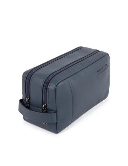 Piquadro Akron Leather Necessaire black