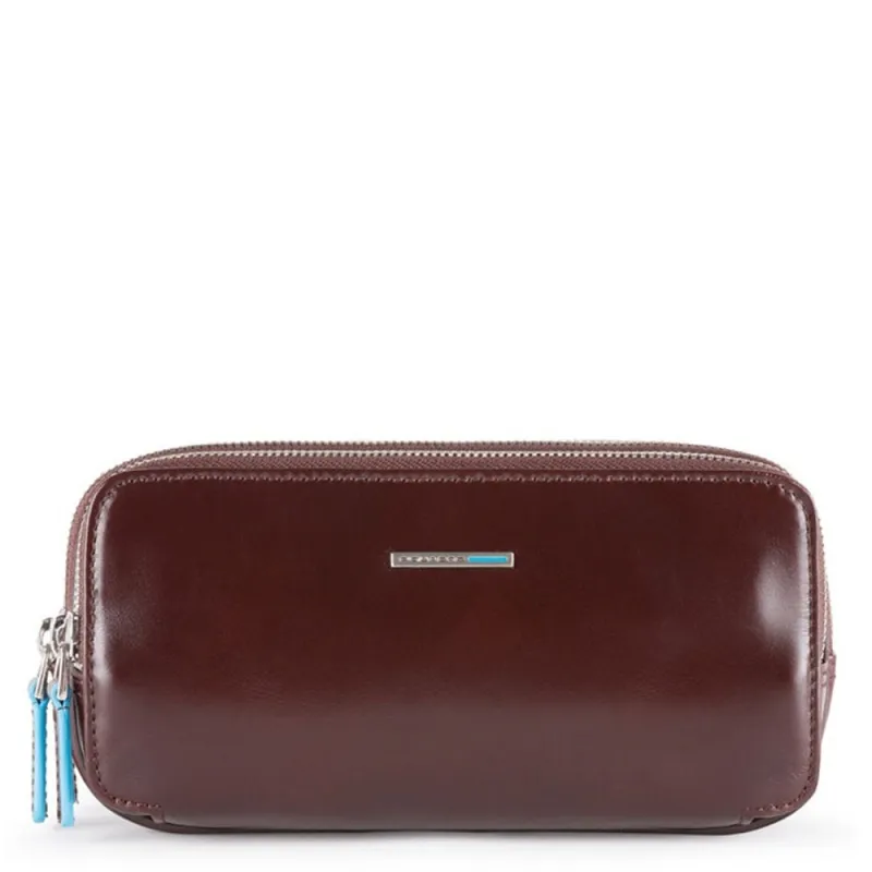 Handtasche mit drei Fächern Blue Square dunkel braun