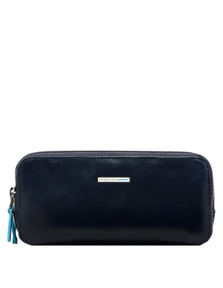 Three-compartment pouch Blue Square blue