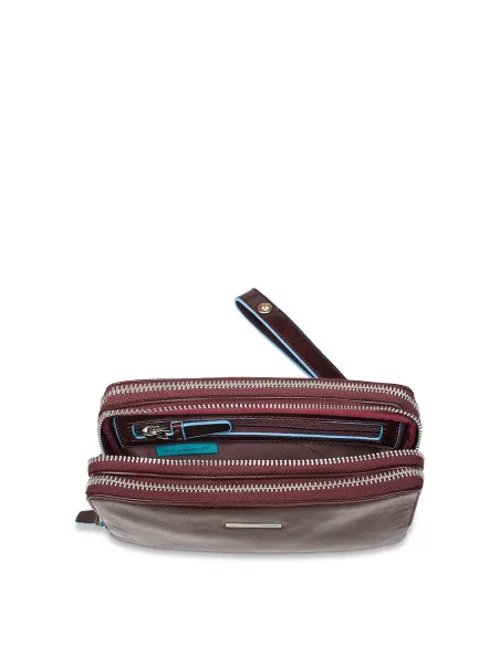 Handtasche mit drei Fächern Blue Square blau