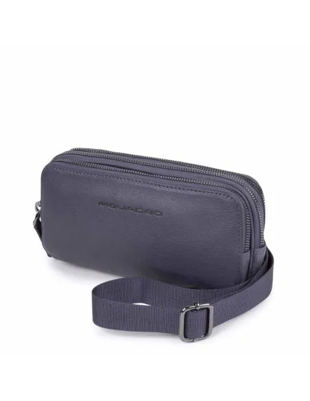 Astuccio in pelle a tre comparti Black Square Blu