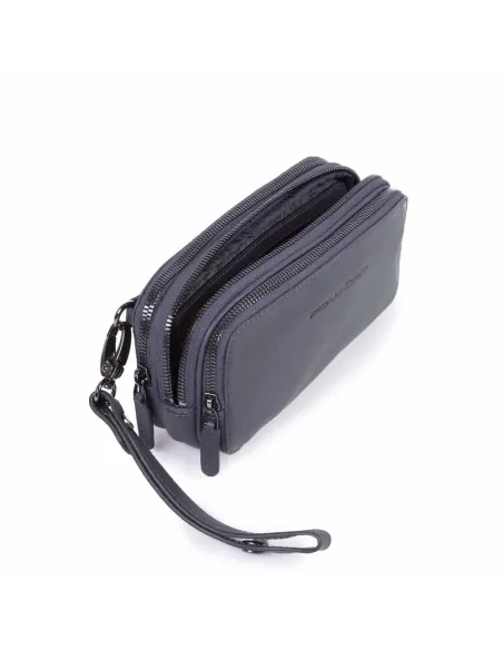 Case with three dividers Black Square blue