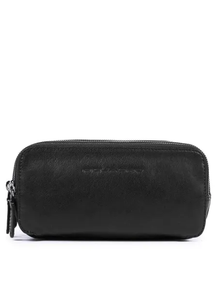 Astuccio in pelle a tre comparti B3 Nero