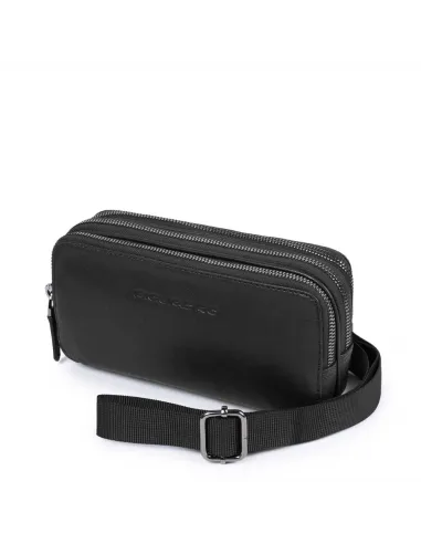 Etui mit drei Reißverschlüssen Black...