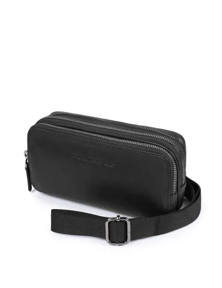 Astuccio in pelle a tre comparti B3 Nero