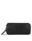 Leather case with three dividers black