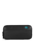 Case in fabric and leather with three dividers P16 black