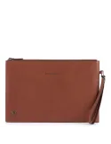 iPad® men's clutch Black Square brown