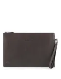 iPad® men's clutch Black Square dark brown