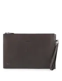 Lederhandtasche mit iPad®-Fach Black Square Dunkelbraun