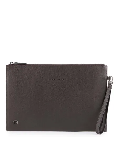 iPad® men's clutch Black Square dark brown