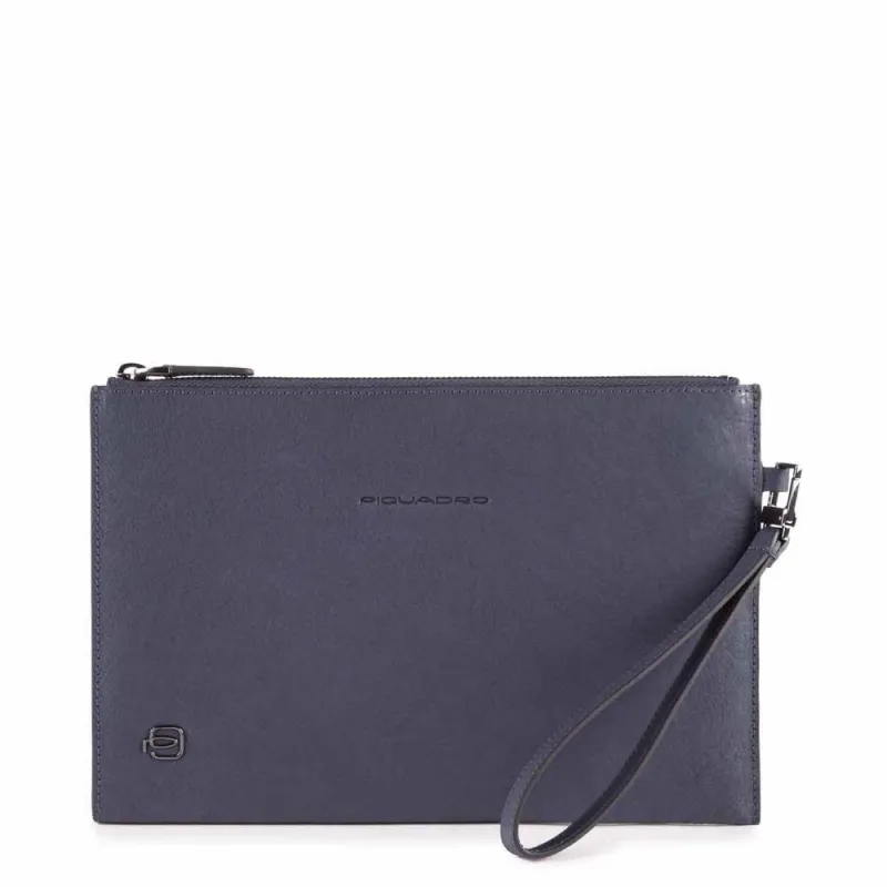 Herrenhandgelenktasche Black Square blau