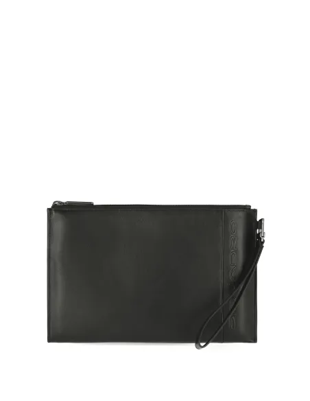 Pochette porta iPad®mini e porta occhiali Piquadro Steven nera