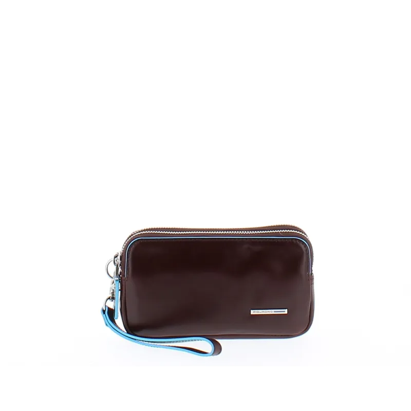 Piquadro mini clutch bag with two compartments black